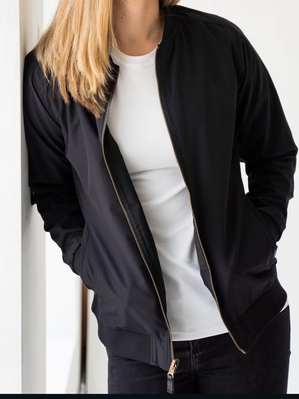 Alpha Forward (Now Novel) Women’s Rosa Black Bomber Jacket